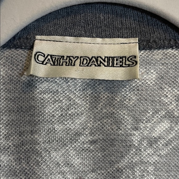 Vintage Cathy Daniels Charcoal Paisley Cardigan - Picture 2 of 4